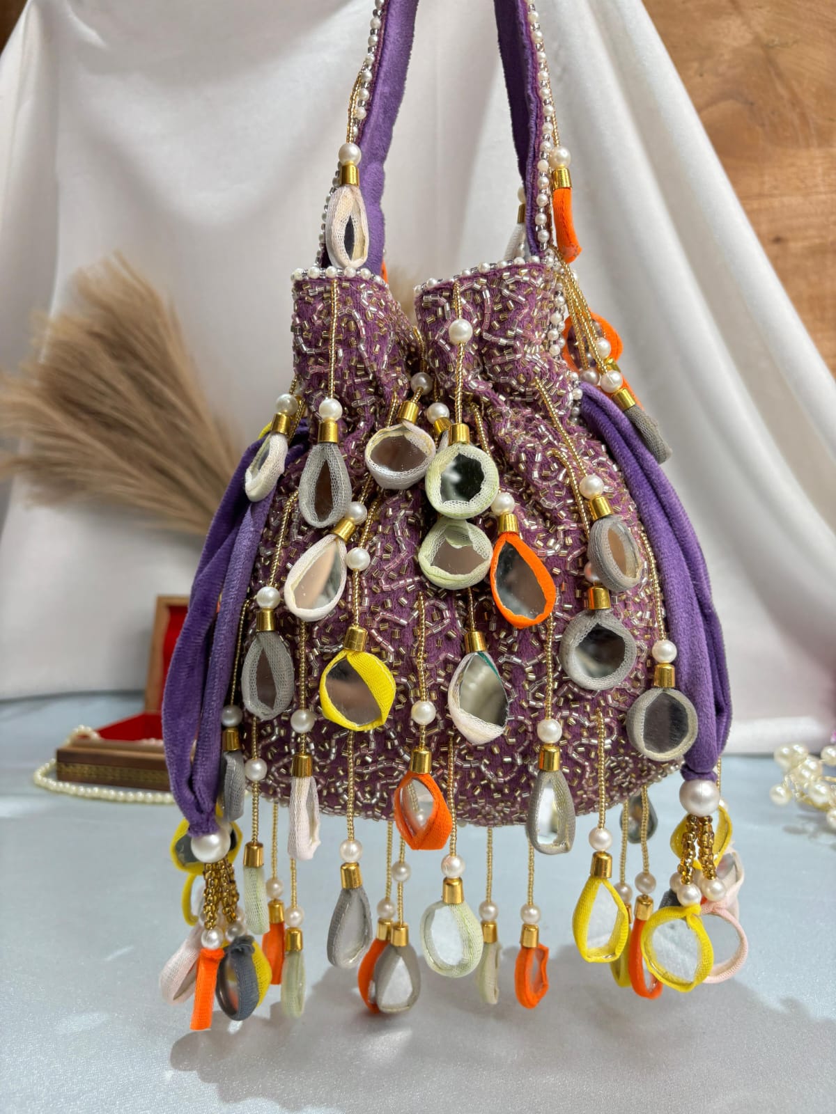 Mirror Work & Embroidered Potli Bags