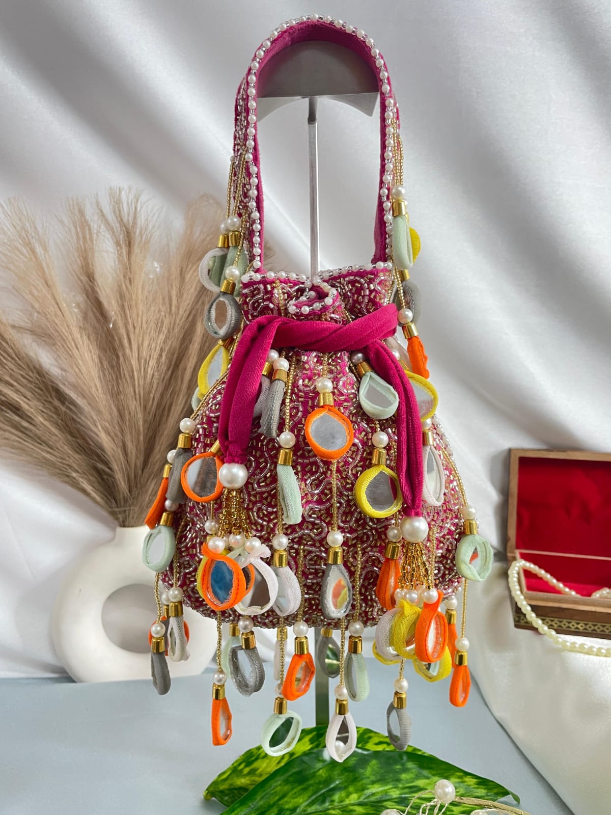 Mirror Work & Embroidered Potli Bags