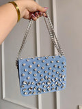 Crystal Denim Flap