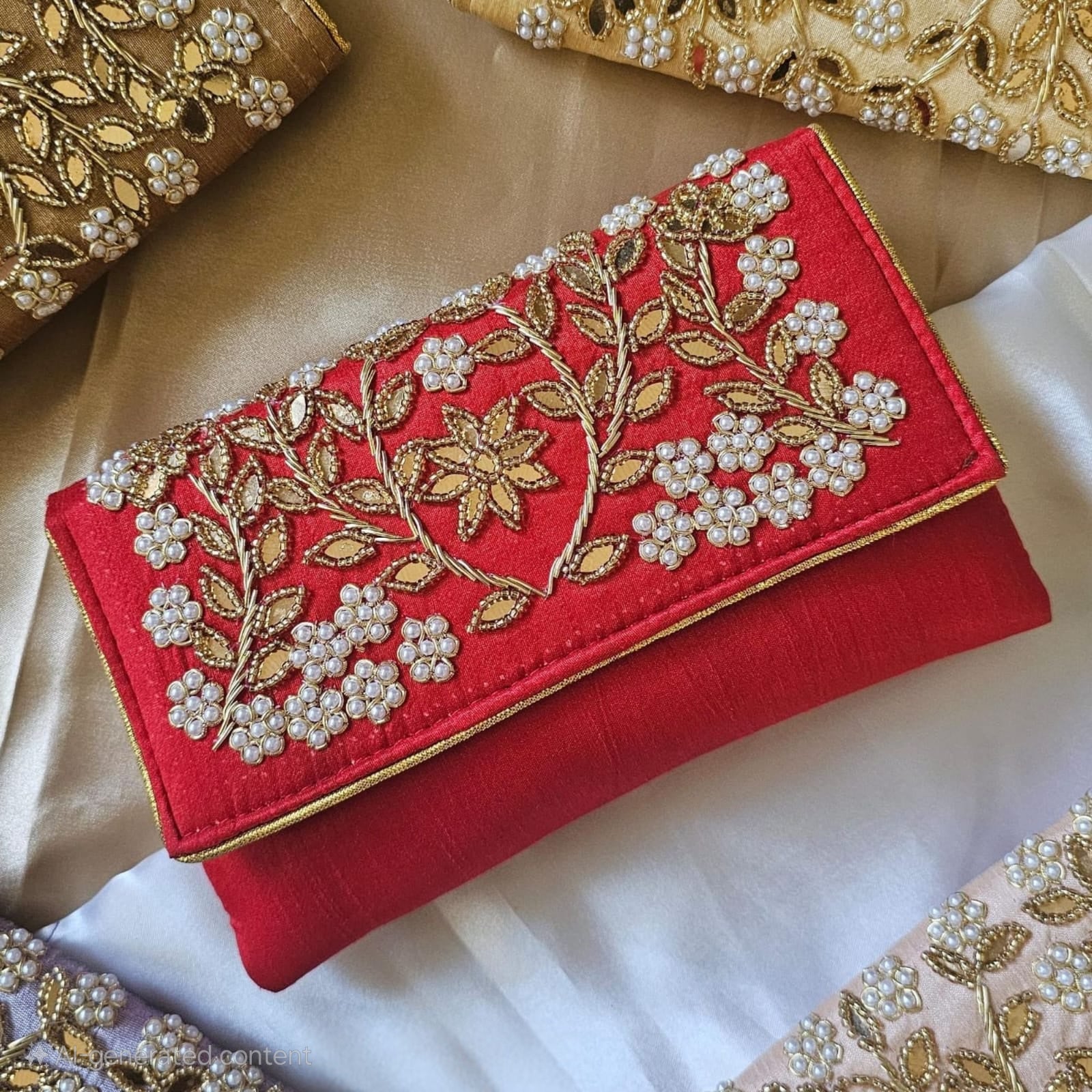 Hand-Embroidered Flap Bags
