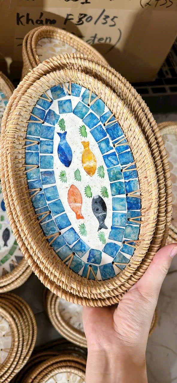 Hand embroidery Tray(Pack of 3)