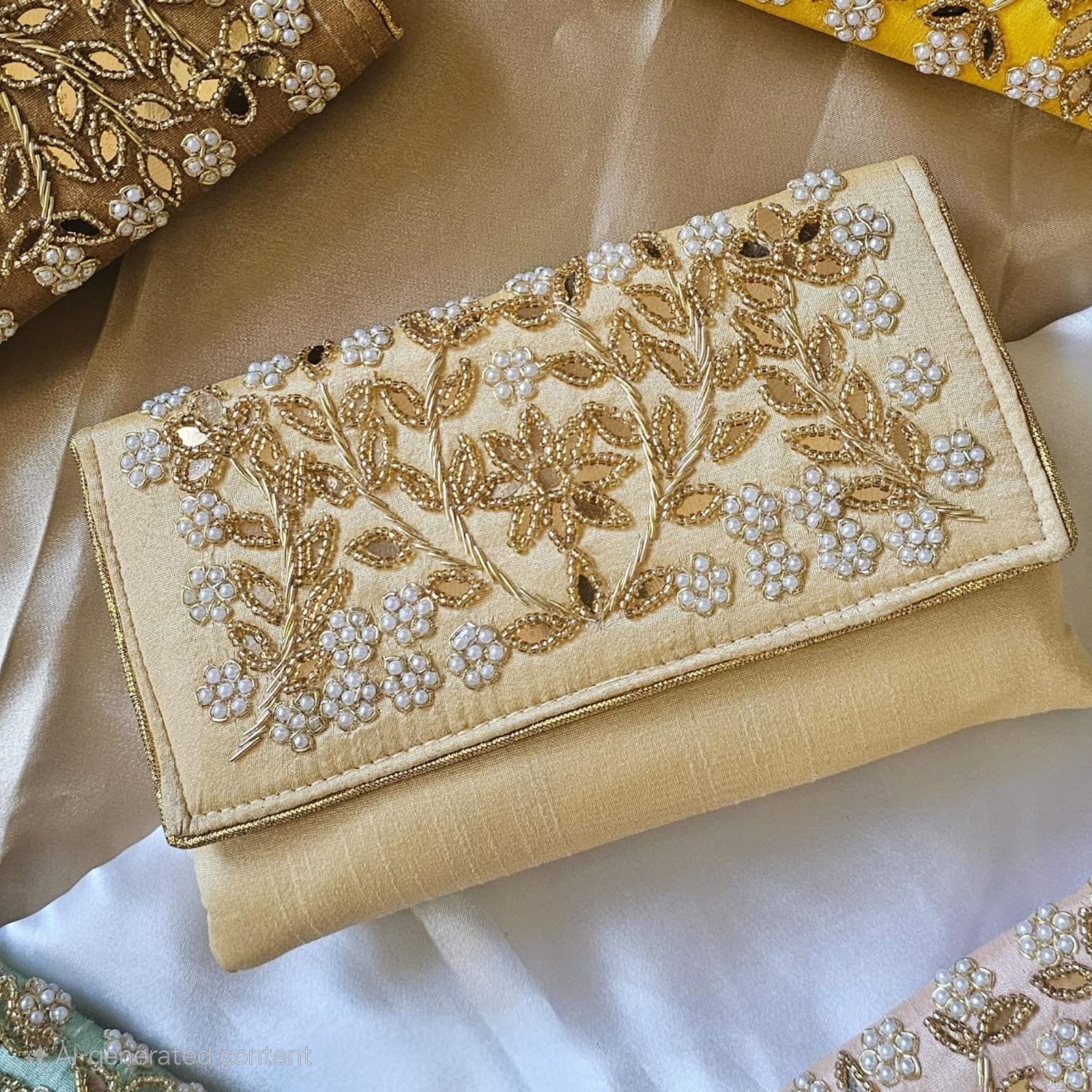 Hand-Embroidered Flap Bags