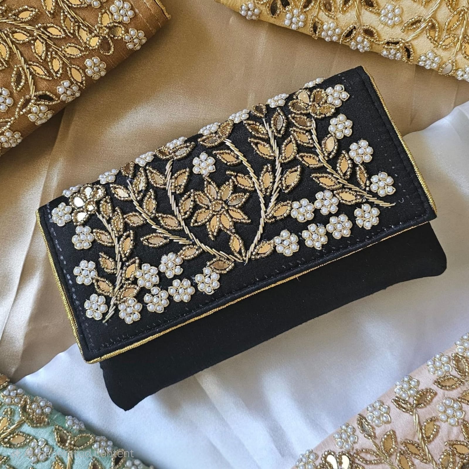 Hand-Embroidered Flap Bags