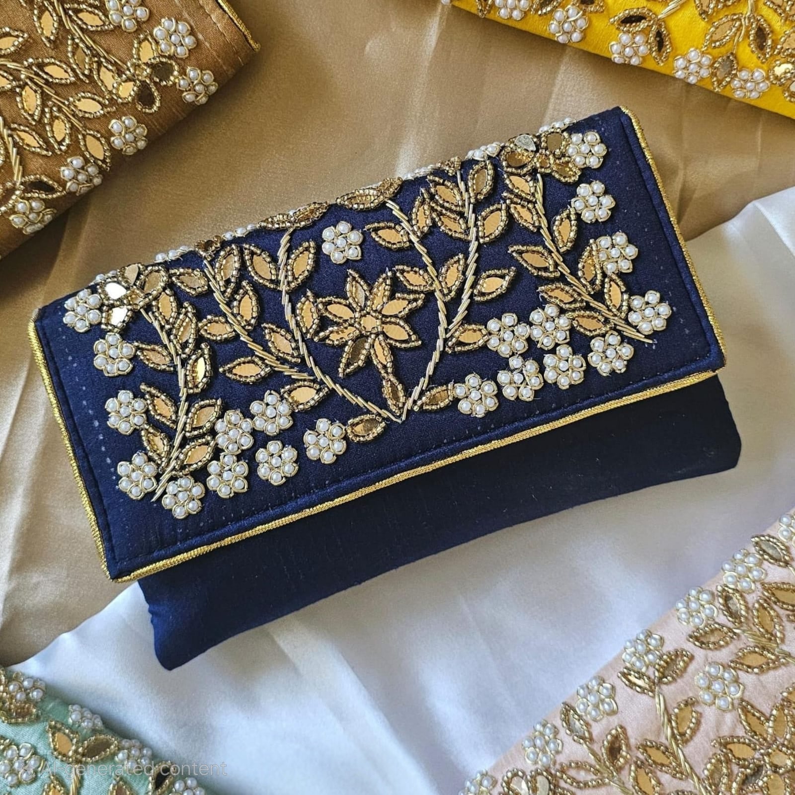 Hand-Embroidered Flap Bags