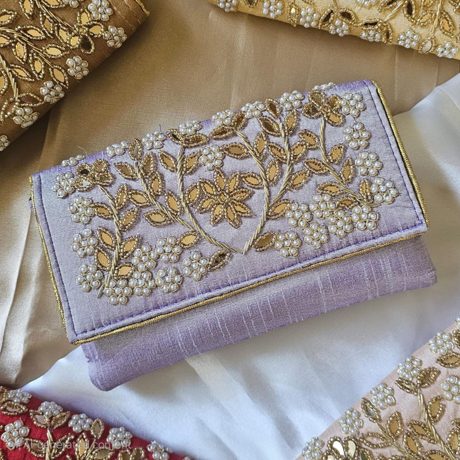 Hand-Embroidered Flap Bags